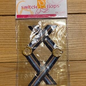 The Susan Navy Striped Flip Flop Straps